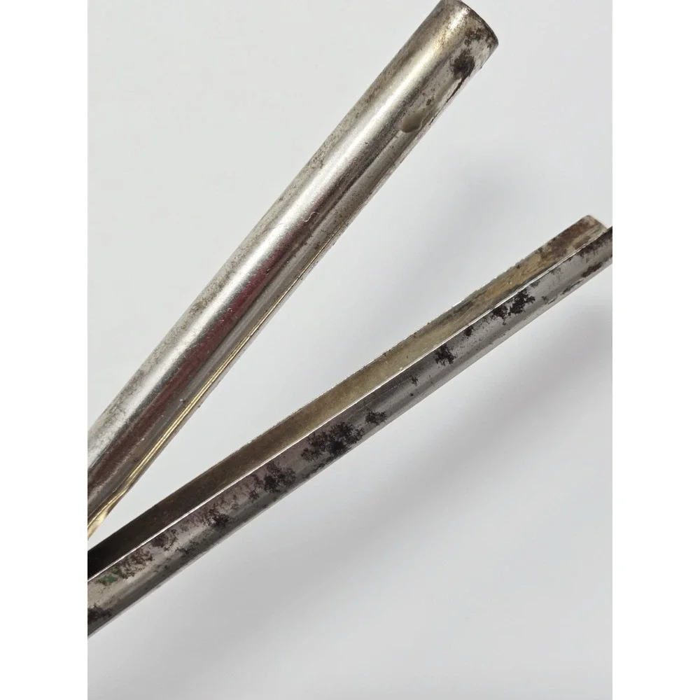Vintage Hair Curler Crimper Curling Iron Green Wood Handle‎ Styling Tool